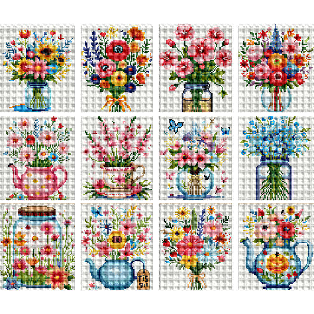 Florist Supply Vases - EverShine 12Pcs DIY MINI Diamond Painting