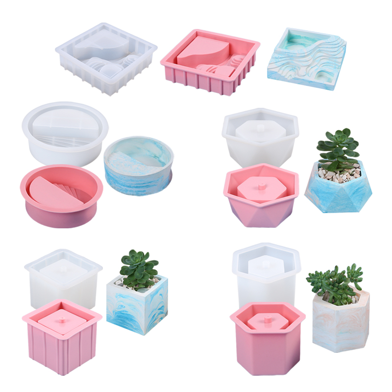 Florist Supply Vases - Succulent Flowerpot Silicone Mold Planter Vase