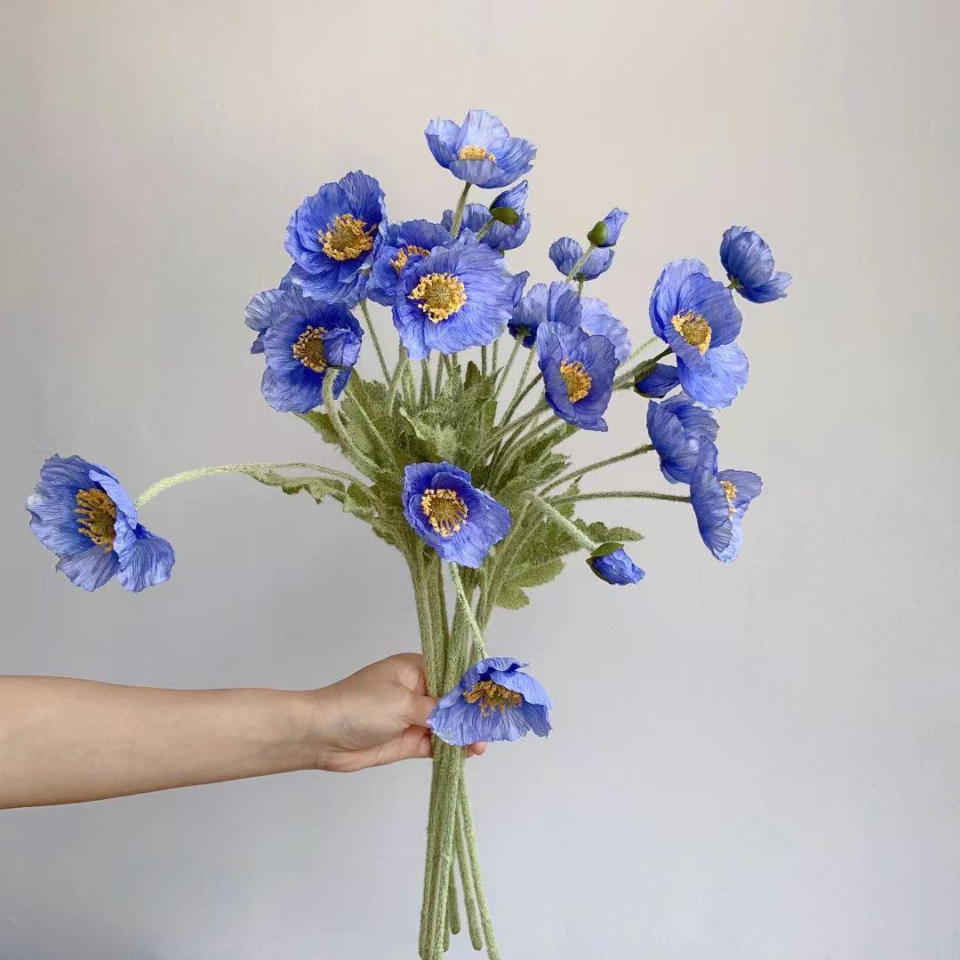 Fake Poppy Silk Flowers Long S - Florist Supply Bulk recension och pris