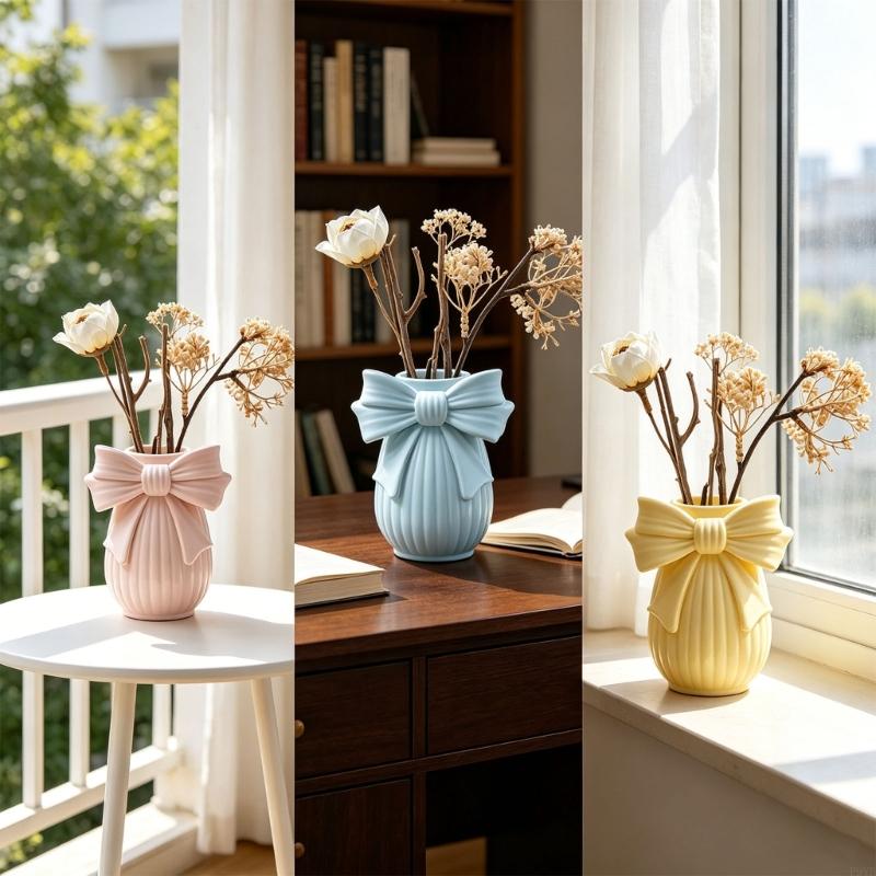 Bowknot Striped Vase Silicone  - Florist Supply Vases recension och pris