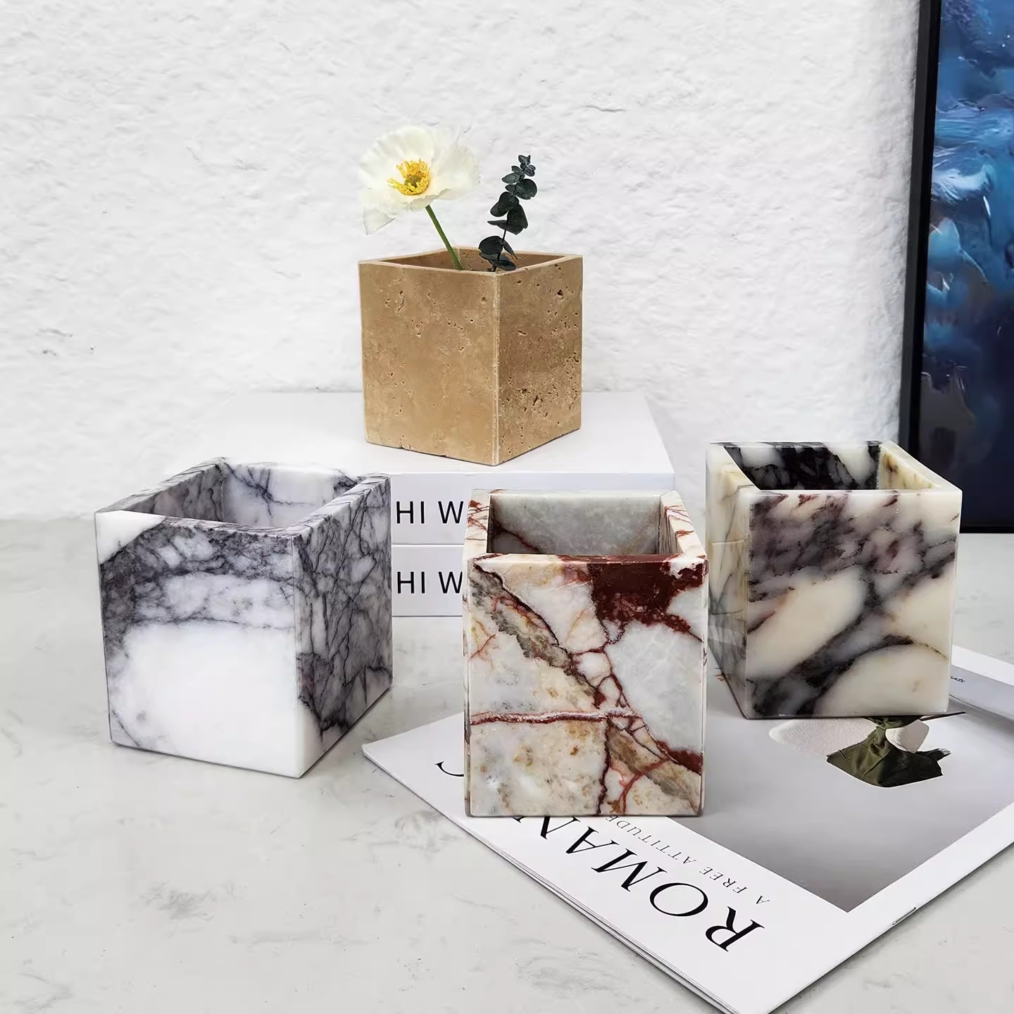 Natural Marble Living Room Des - Florist Supply Vases recension och pris